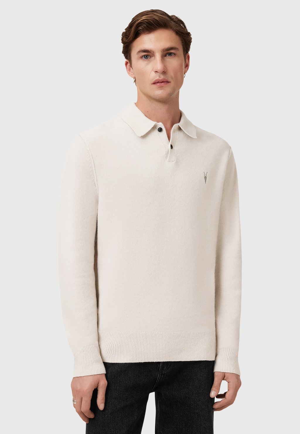 

Лонгслив STATTEN - Polo shirt AllSaints, белый