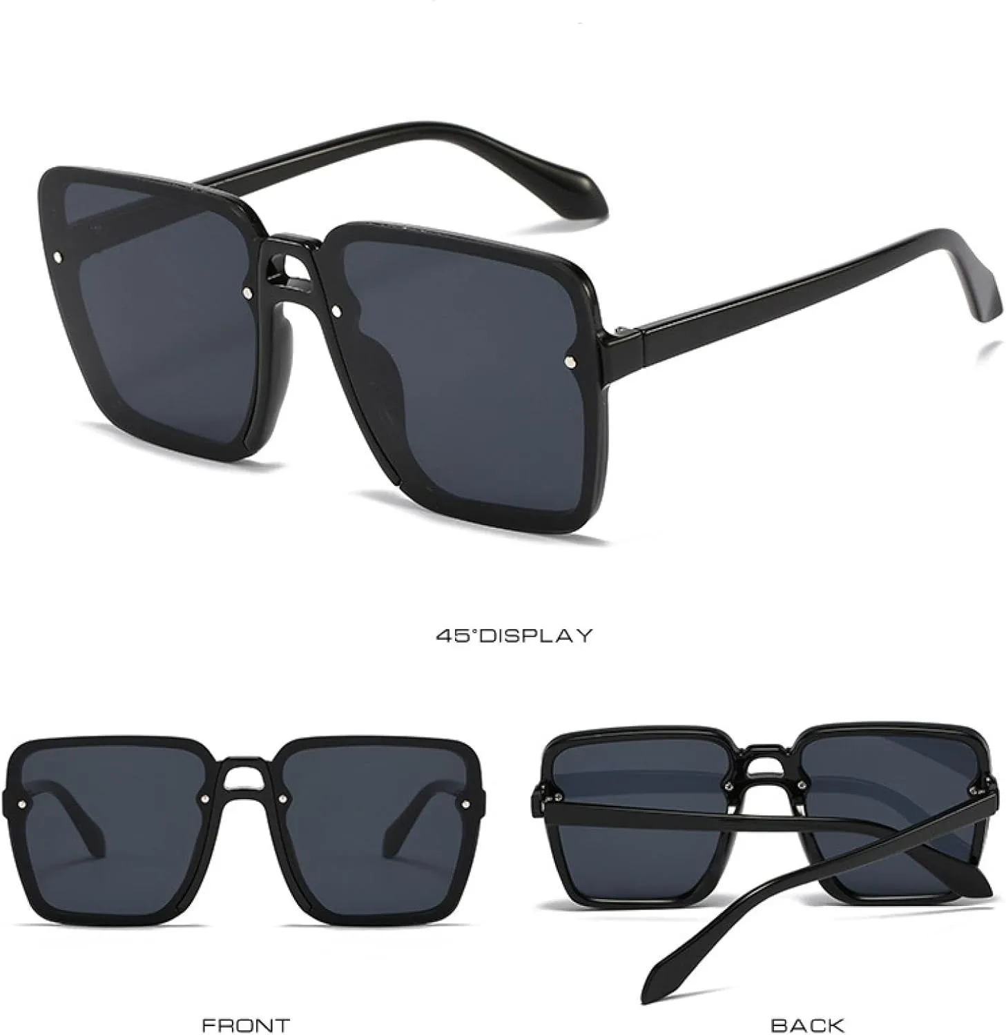 

Роскошные солнцезащитные очки с двойной перемычкой, модные, трендовые, для активного отдыха, вождения, унисекс, защита от УФ-излучения UV400 TKKTLLT, Black Green Tea