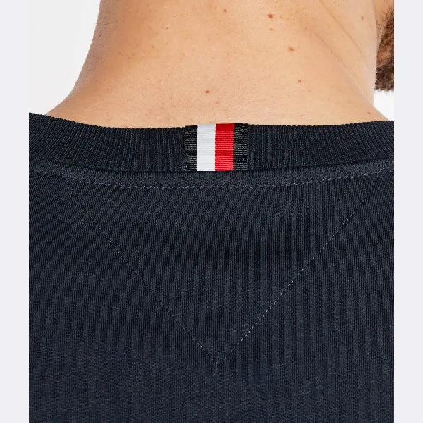 Футболка стандартного кроя с вышивкой букле и вышивкой Tommy Hilfiger, синий — фото 4