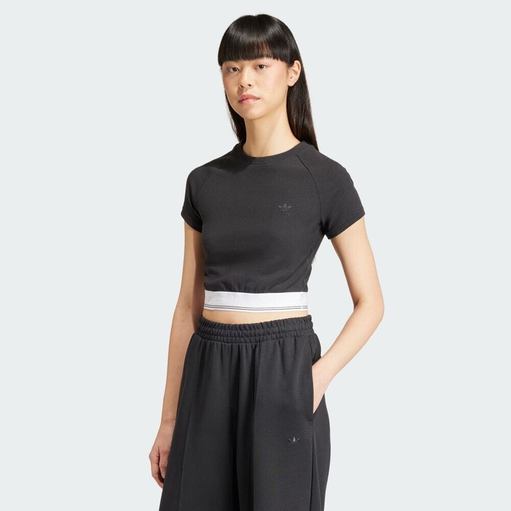 

Футболка Adidas Tape waistband short sleeve T-shirt, черный
