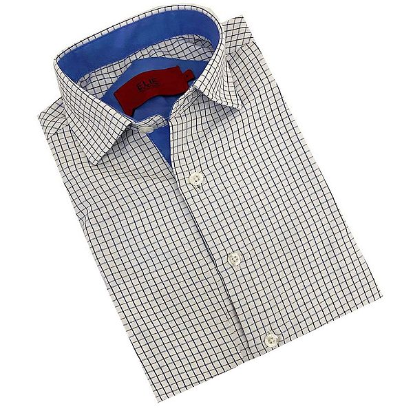 Мальчиковая рубашка с коротким рукавом slim fit в клетку Elie Balleh — фото 2