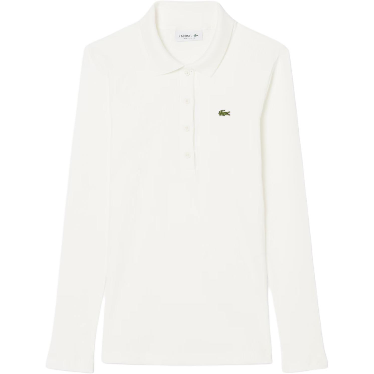 Поло женское LACOSTE, классическое, белый