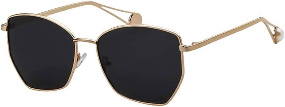 

Женские солнцезащитные очки квадратной формы из металла, розовая винтажная оправа с жемчужными линзами, 2027 год. Поляризованные солнцезащитные очки MTZJH, C1