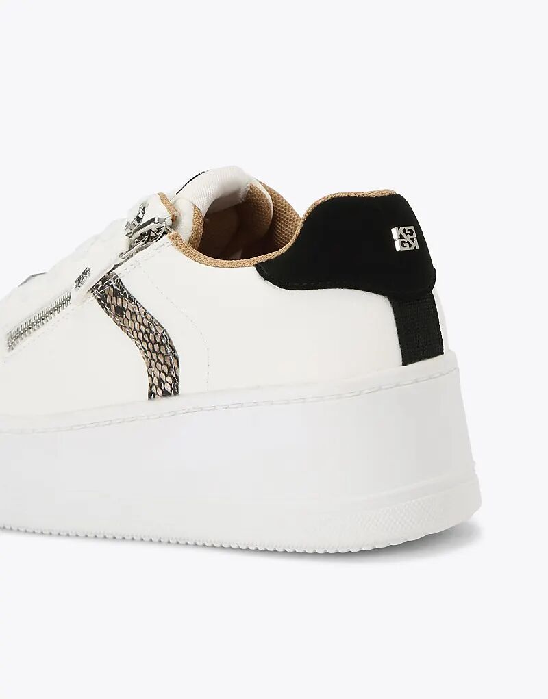 Кроссовки KG Kurt Geiger Lottie со шнуровкой белого цвета — фото 4