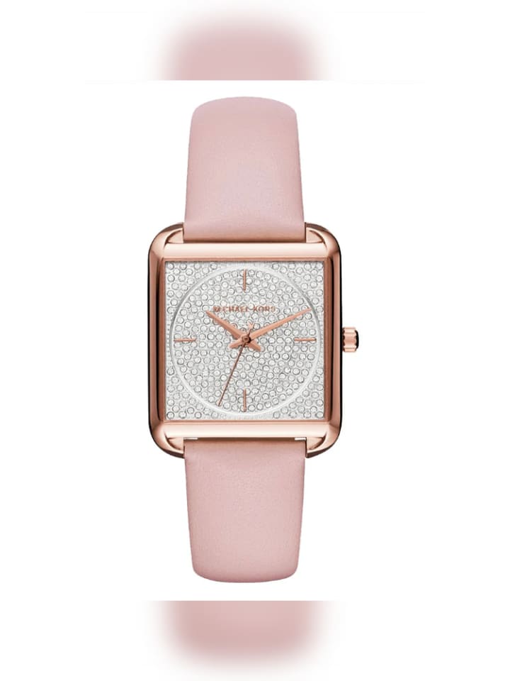 

Michael Kors Женские часы розового цвета, кожаный ремешок, модель: MK2669 Lady