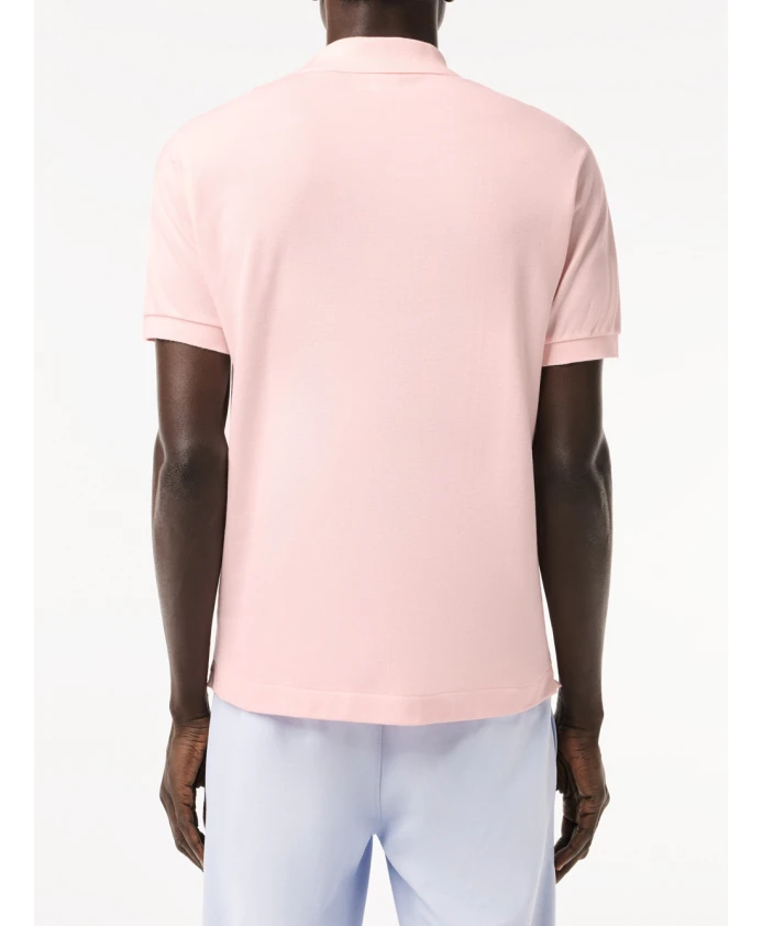 Розовая рубашка-поло из классического хлопка Lacoste, розовый — фото 3