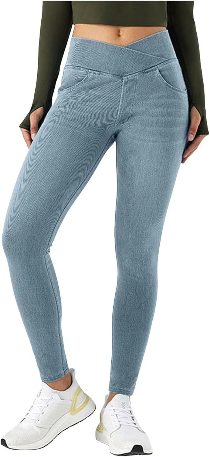 Джинсы скинни, высокая посадка, Light Blue