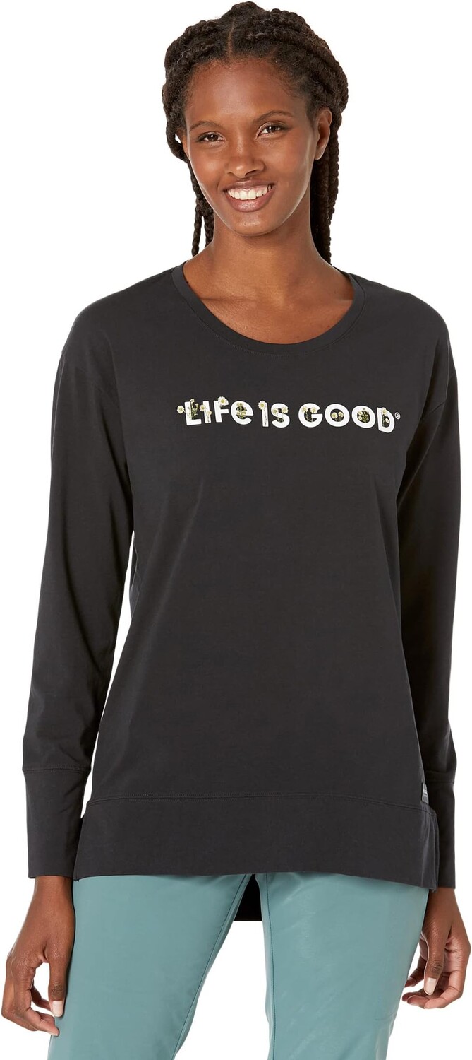 

Толстовка Life is Good Detailed Wildflower Crusher FlexTunic, цвет Jet Black