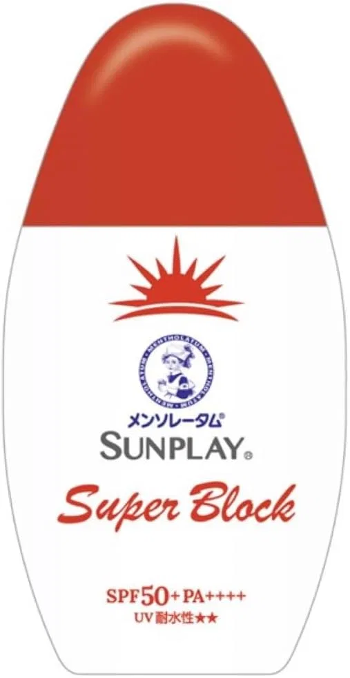 Солнцезащитный крем Sunplay Super Block SPF50+ PA+++, Mentholatum, 30 г, красный — фото 2