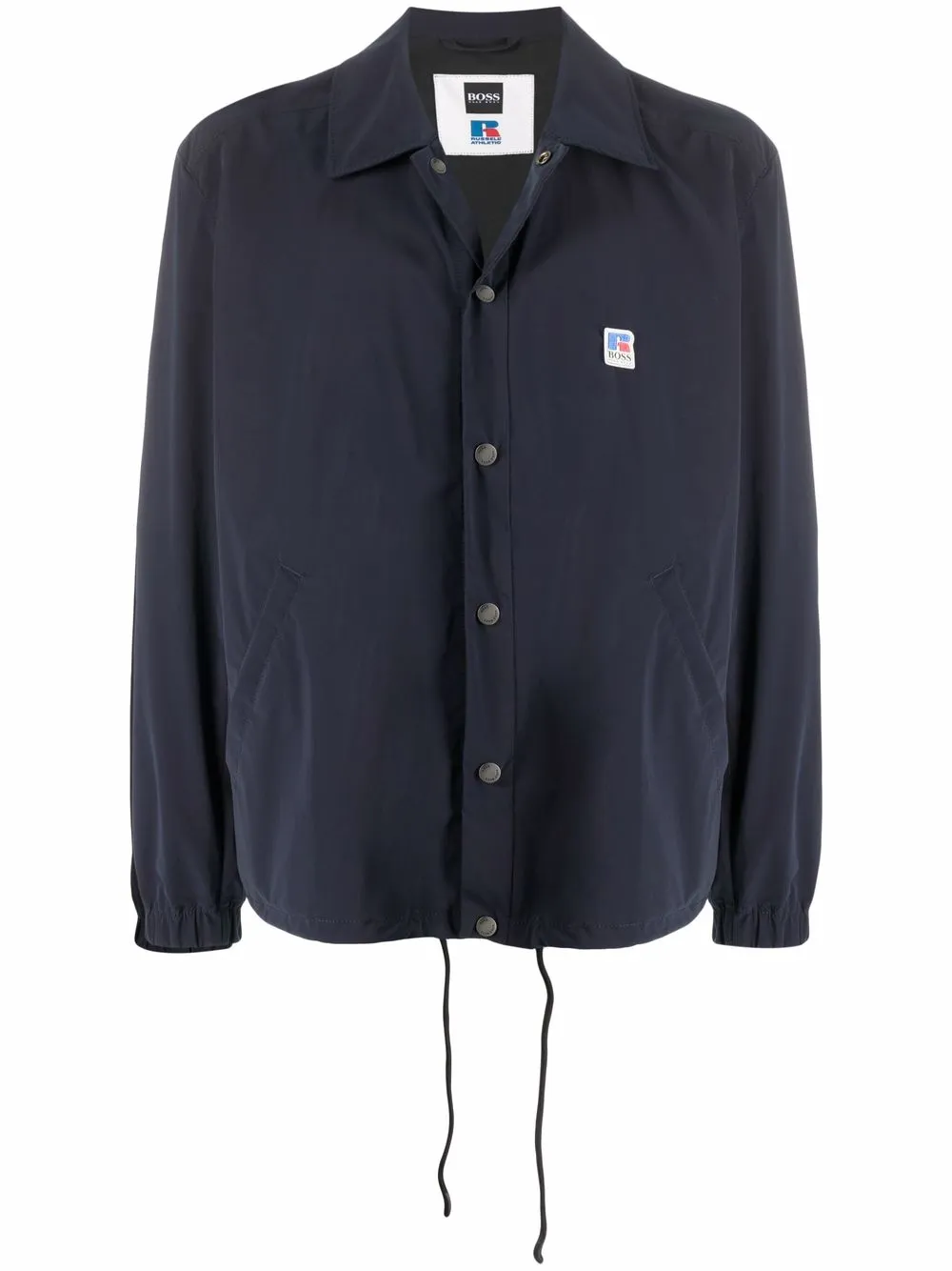 

Легкая куртка-рубашка с нашивкой-логотипом Boss, синий