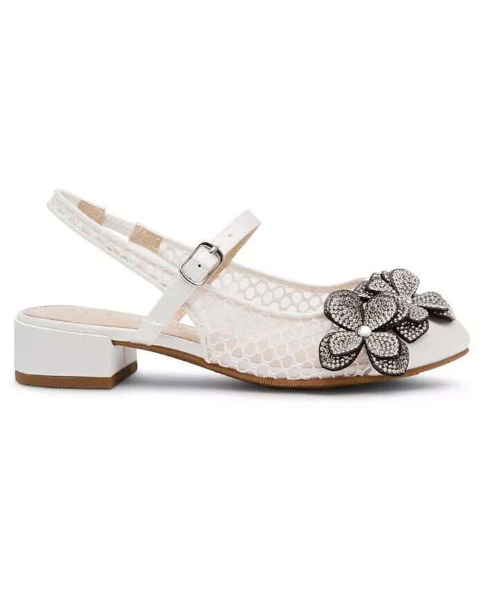 Туфли Sofya Mesh Flats с цветами для маленьких и больших девочек Betsey Johnson, слоновая кость/кремовый — фото 2