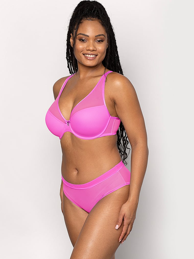 

Трусики-Слипы из прозрачной сетки с высоким вырезом Curvy Couture, flirt