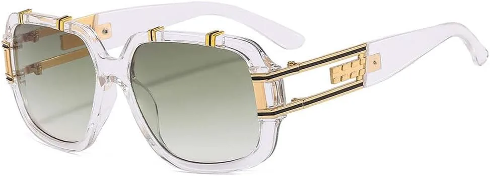 

Солнцезащитные очки в крупной оправе для мужчин и женщин, ретро-очки, металлические очки для вождения и езды, защита от ультрафиолета UV400 generic, Clear