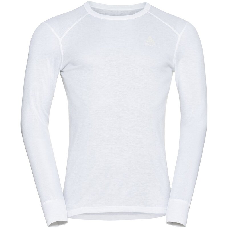 

Рубашка с длинным рукавом, топ с круглым вырезом, размер L/S, активная, теплая, эко Odlo, белый