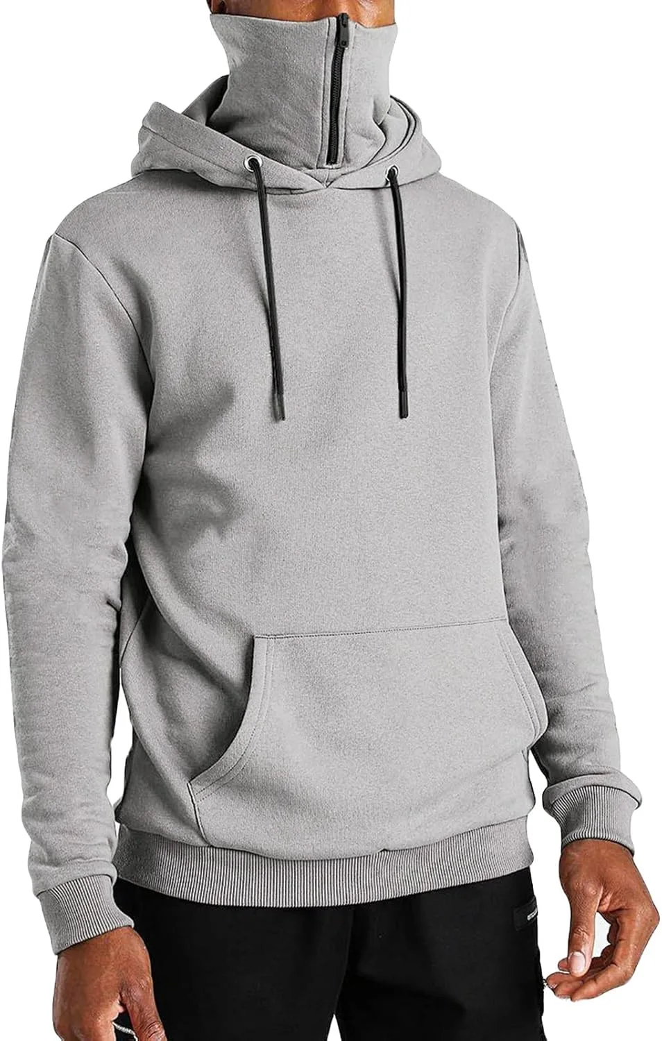 

Мужской кашемировый худи с капюшоном и молнией DGHM-JLMY