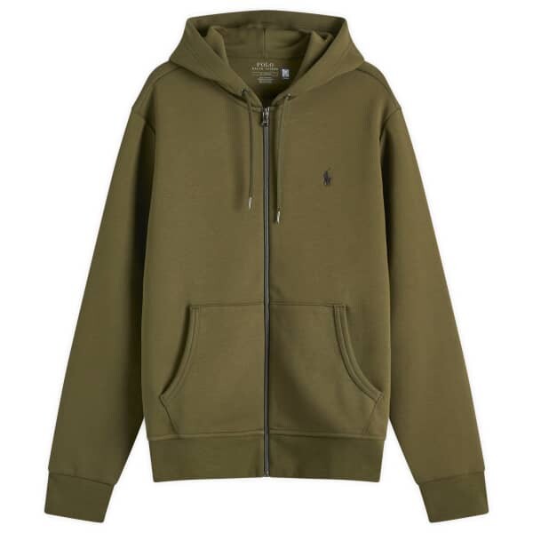 

Толстовка с капюшоном на молнии с двойной вязкой Polo Ralph Lauren, зеленый