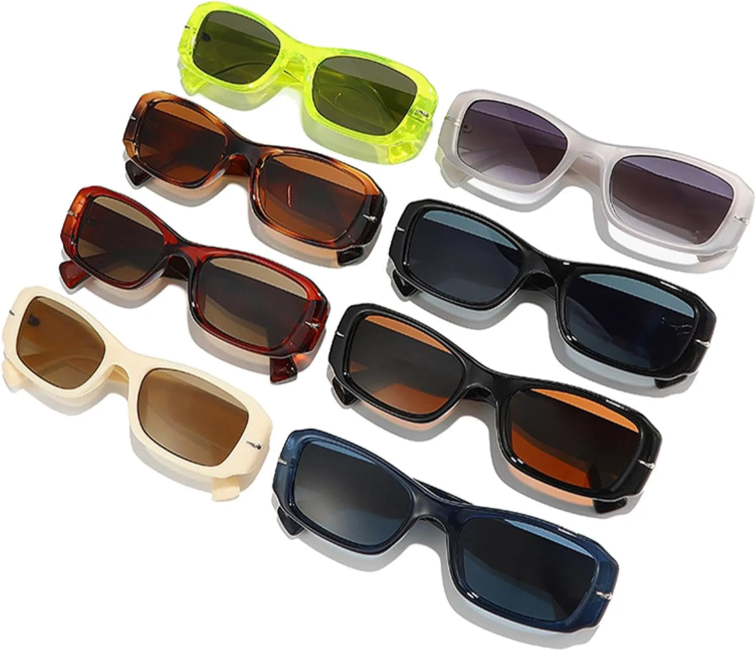 

Солнцезащитные очки с защитой от УФ-излучения UV400 для женщин и мужчин | Градиентные оттенки Punk Rivets | для занятий спортом на открытом воздухе DSVIGF, Amber Tea