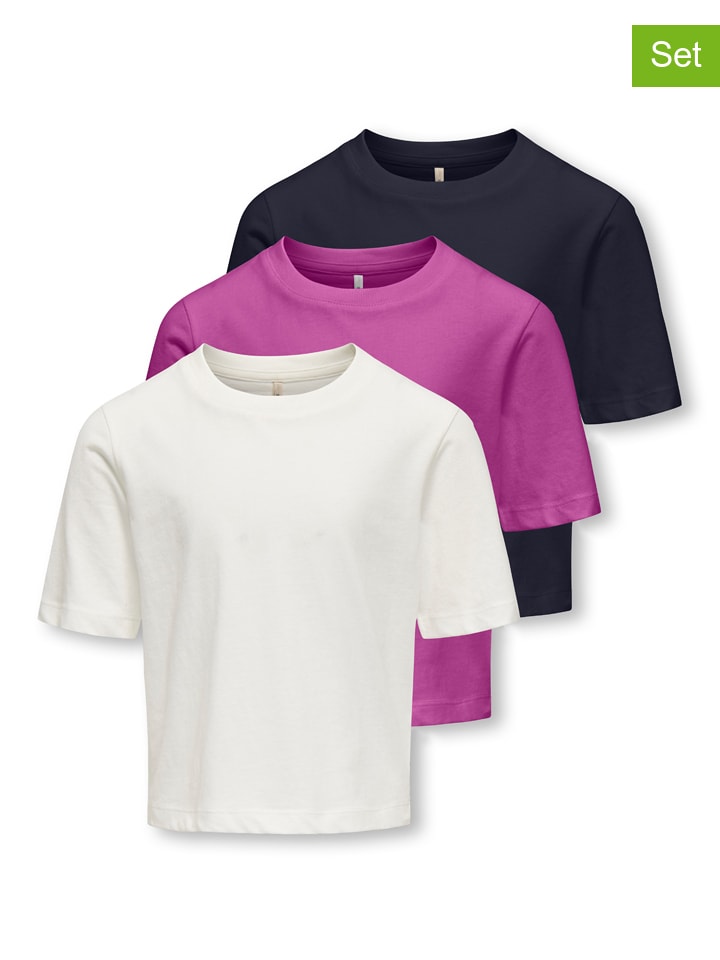 

Футболка KIDS ONLY, цвет lila/creme/dunkelblau