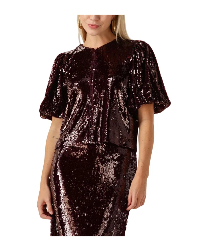 

Топ Royalina с пайетками Y.A.S, коричневый