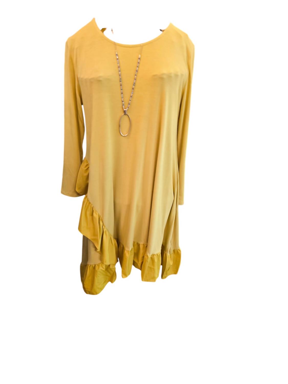 

Женское платье с длинными рукавами в горчичном цвете Carole's Collections, Mustard