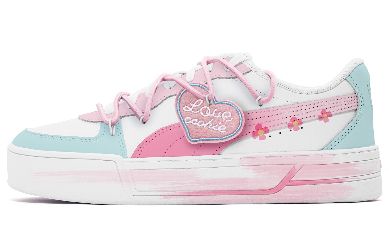 

Женские низкие кроссовки Skye Skateboard Shoes Blue/pink/white Puma
