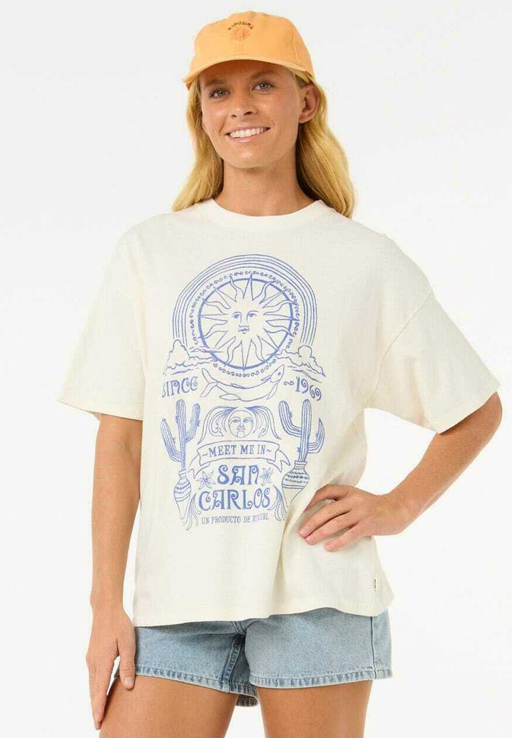 

Футболка с принтом Rip Curl, телесный