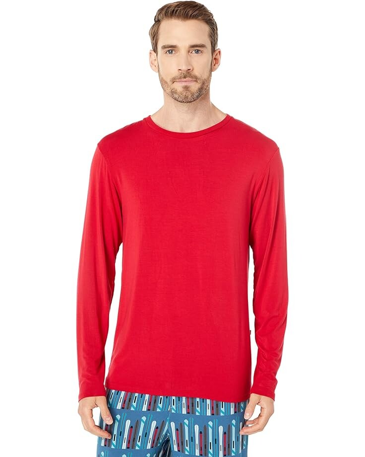 

Пижамный комплект Kickee Pants Long Sleeve Pajama Set, цвет Twilight Skis