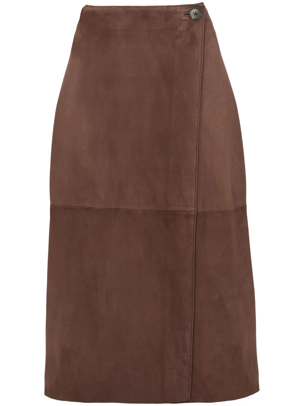

Замшевая юбка миди YVES SALOMON, коричневый