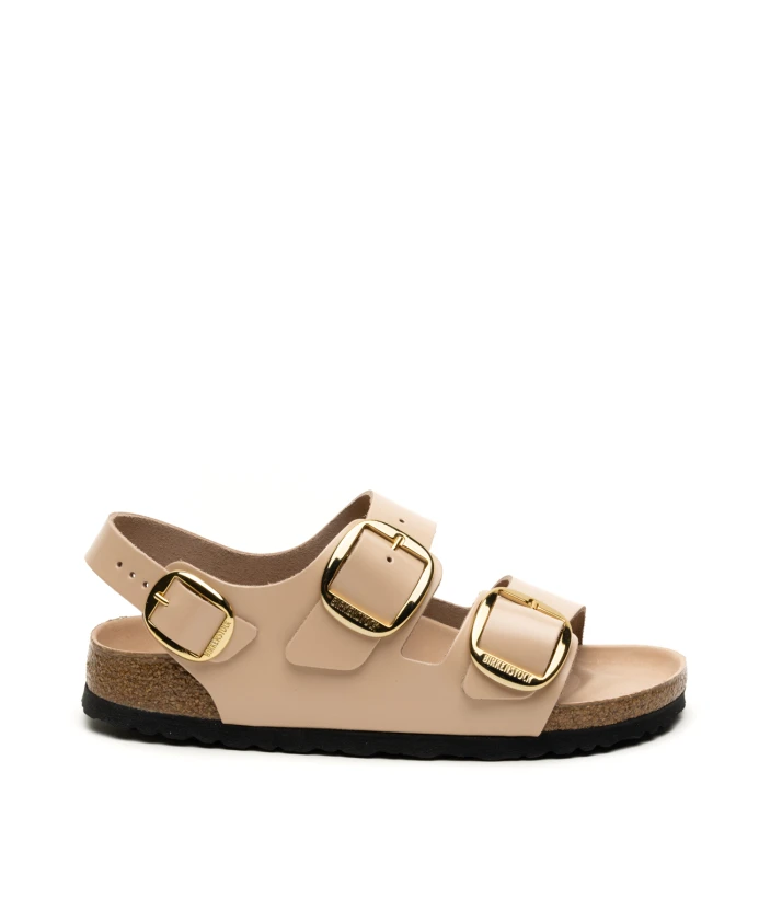 

Босоножки Milano с большой пряжкой блеск Birkenstock, бежевый