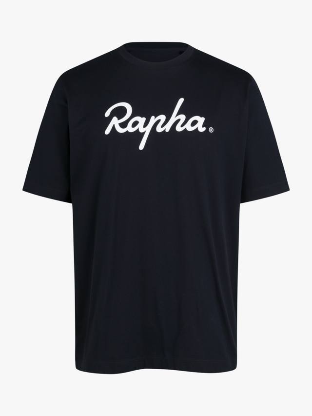 

Мужская хлопчатобумажная футболка с крупным логотипом Rapha, черный/белый