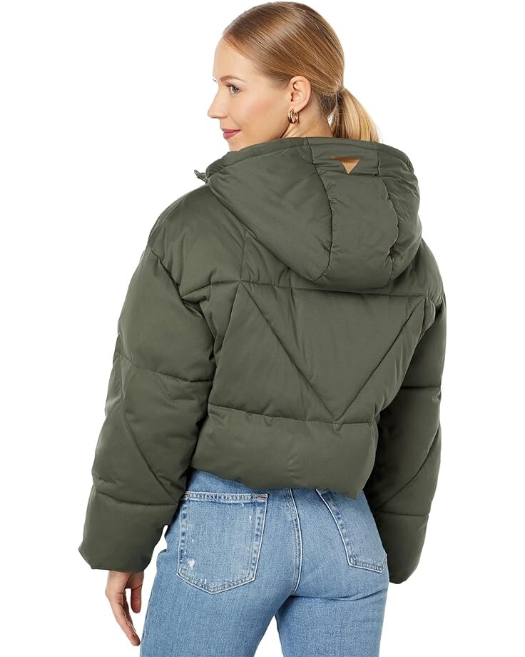 

Пуховик Avec Les Filles Rose Gold Hardware Cropped Puffer, цвет Utility