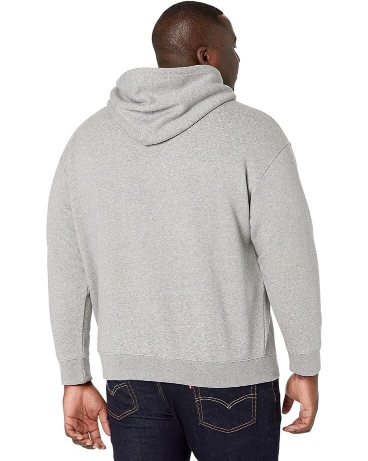 

Худи Levi's Mens Big & Tall Seasonal Hoodie, цвет Mid Tone Grey Heather