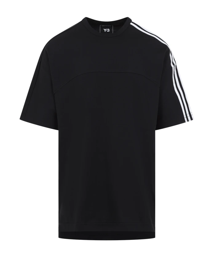 

Футболка с короткими рукавами и тремя полосками Y-3, черный