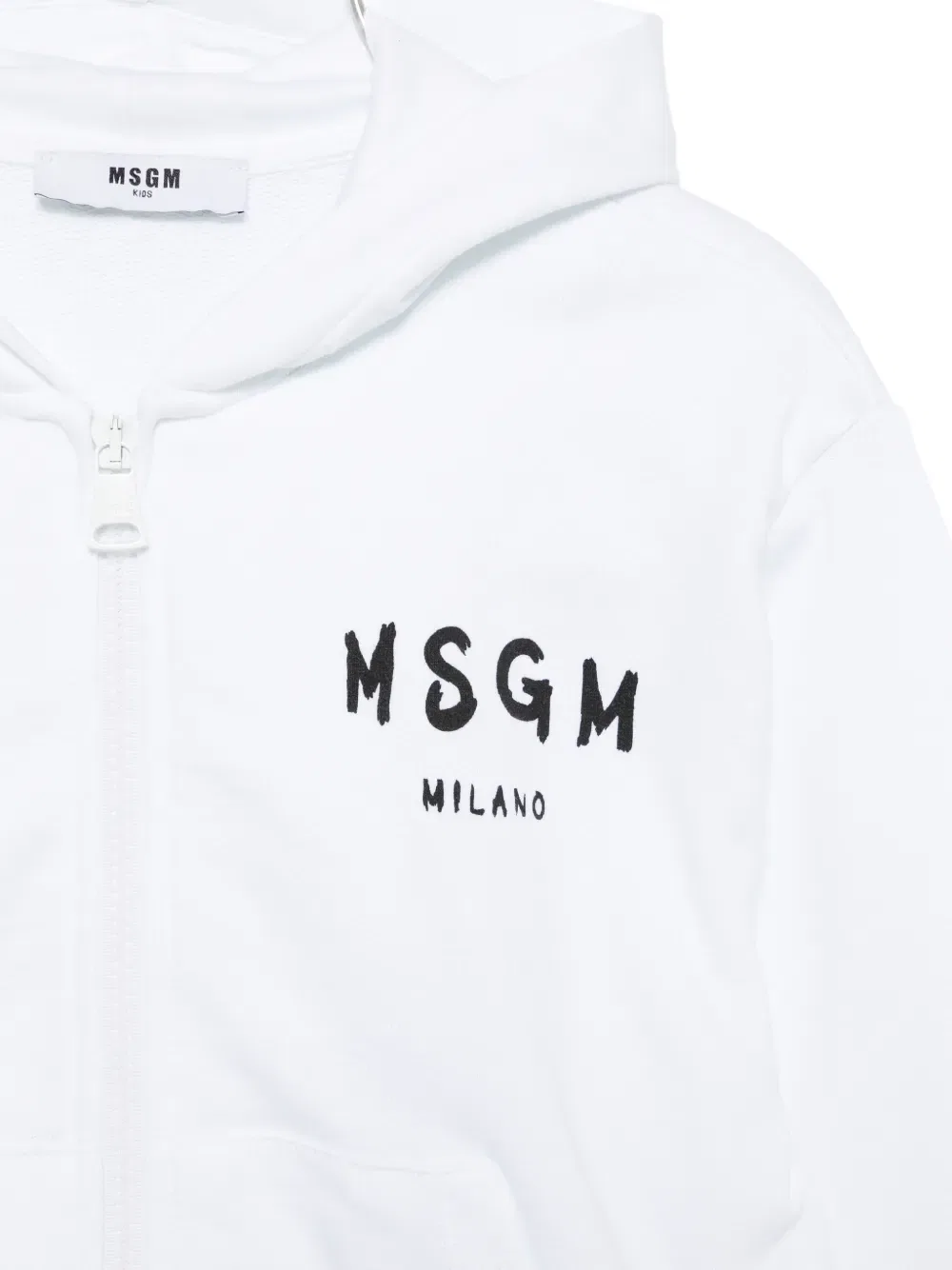 Толстовка на молнии Msgm Kids, белый — фото 3