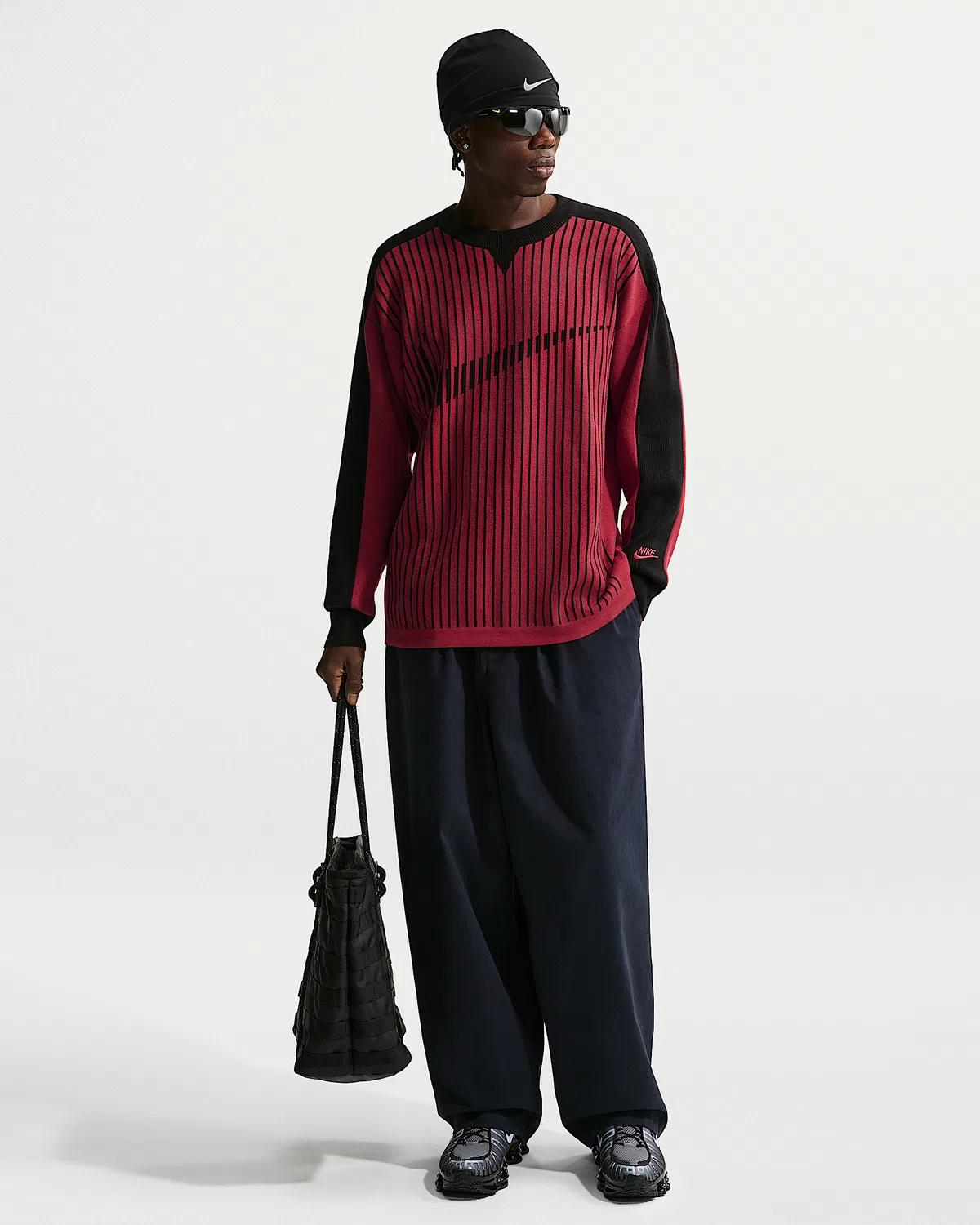 Мужской джерсовый свитер Nike Sportswear Club, Team Crimson/Black — фото 4