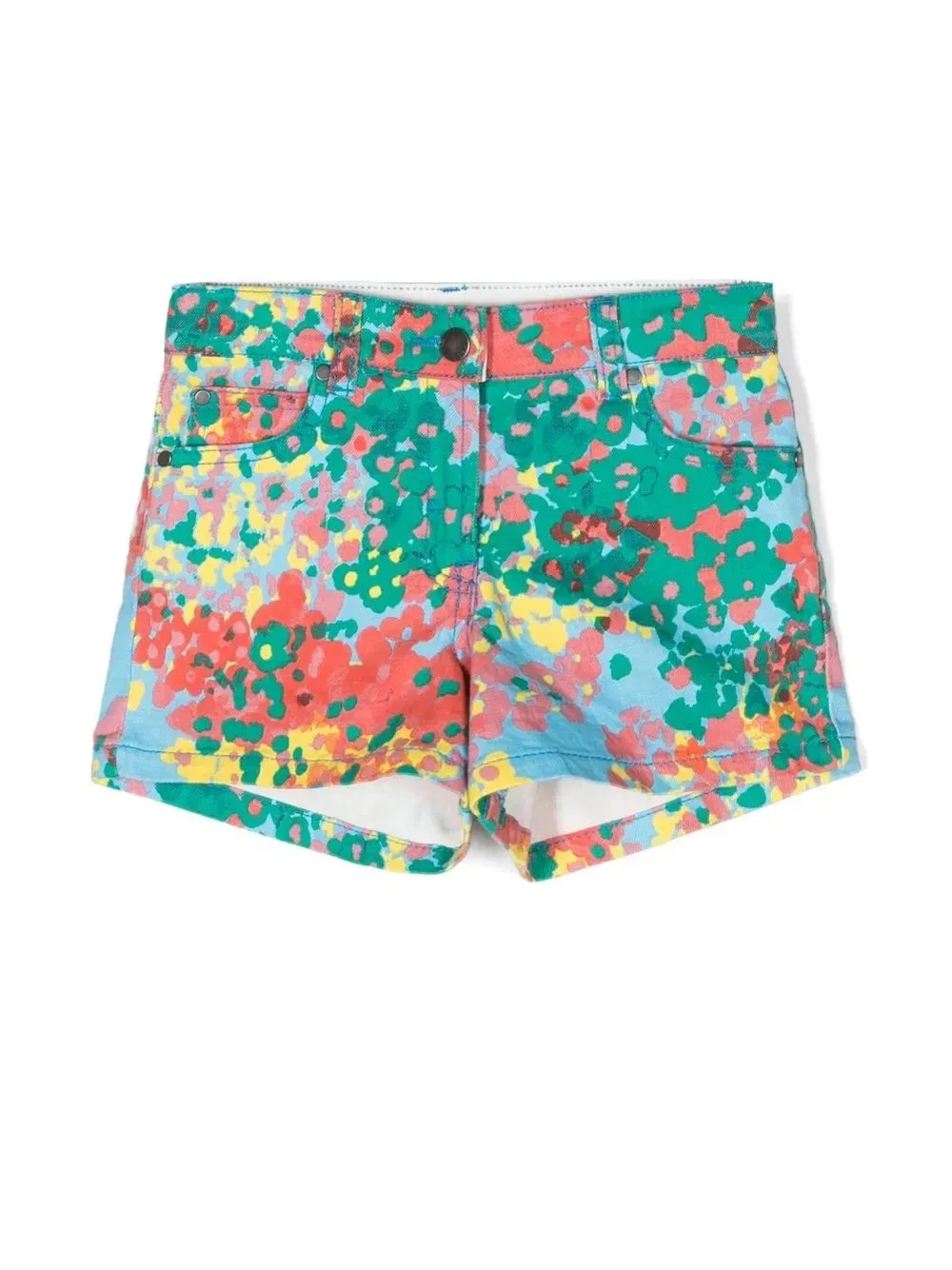Шорты с абстрактным принтом Stella McCartney Kids, зеленый