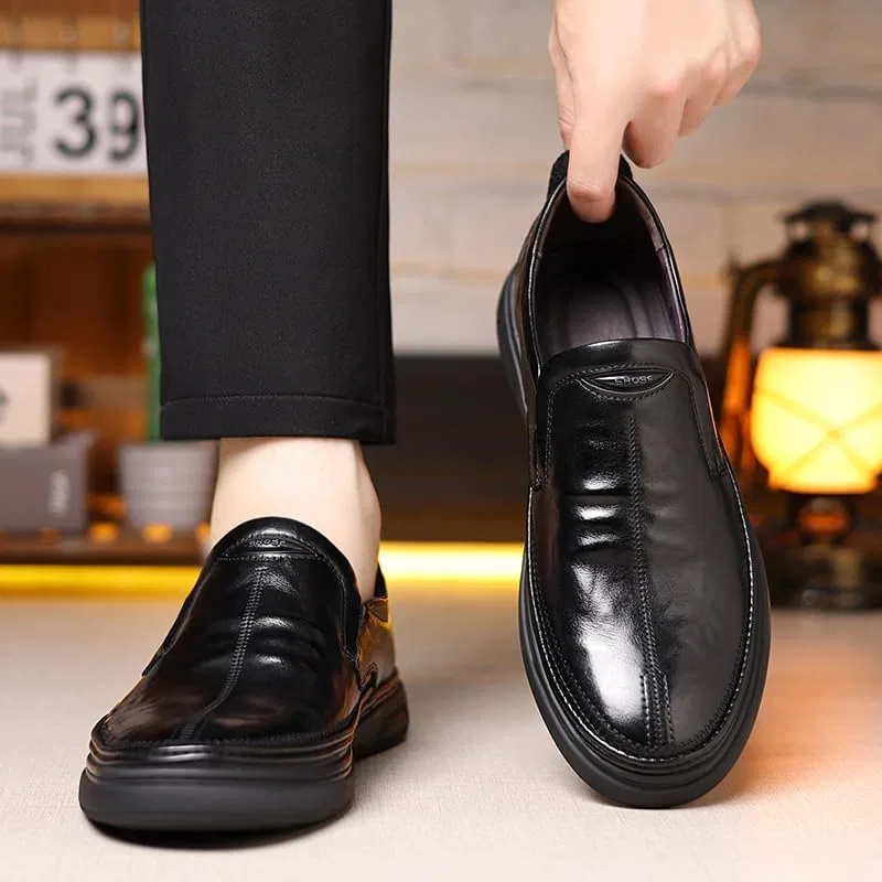Туфли мужские кожаные, Loafers, без бренда, Black UOPYNE — фото 2