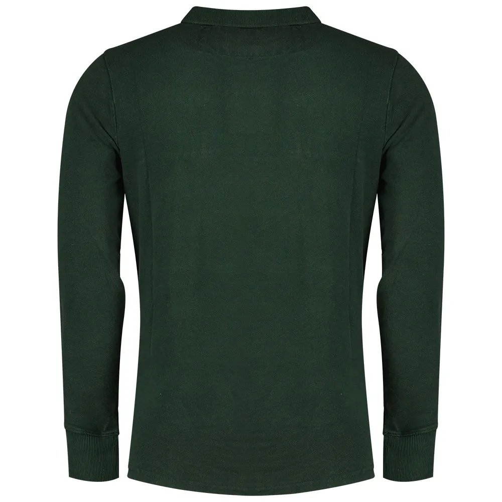 Поло с длинным рукавом Superdry Vintage Athletic, зеленый — фото 3