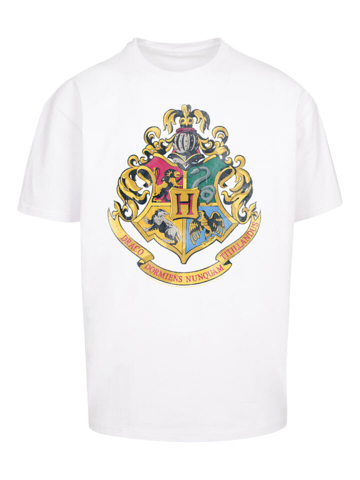 

Футболка F4NT4STIC Harry Potter Distressed Hogwarts Crest, белый
