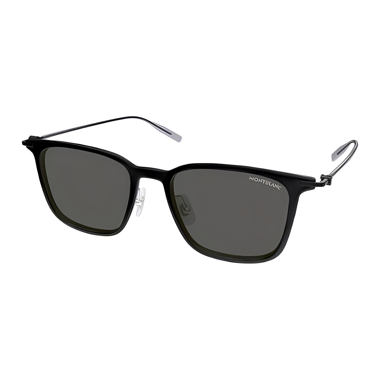 

MONTBLANC Прямоугольная оправа Солнцезащитные очки, Black