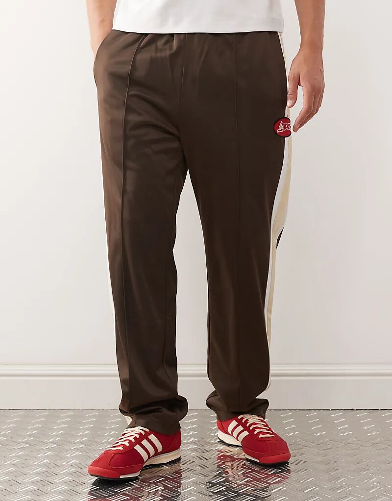 

Прямые спортивные брюки Ice Cream с бегущей собакой в бежево-коричневых тонах