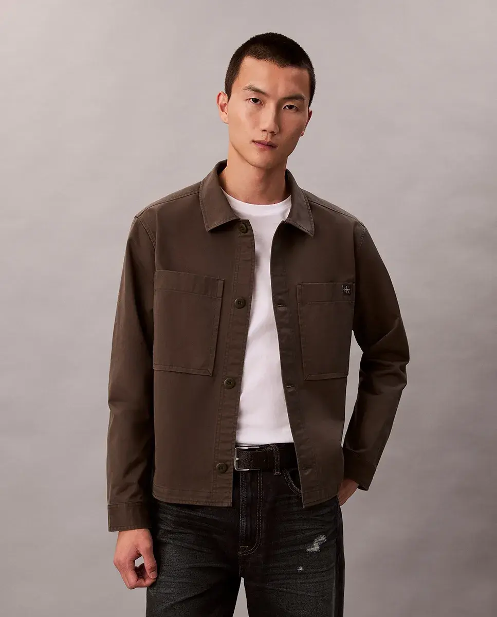 

Мужская рубашка с карманом Calvin Klein Jeans, темно-серый