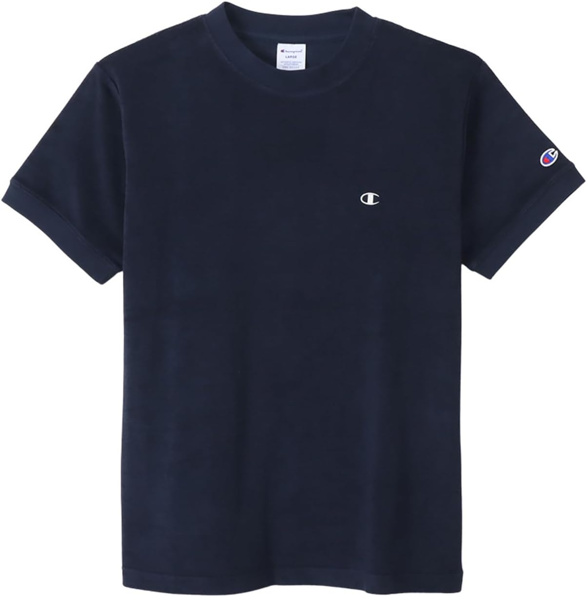 

Мужская футболка Champion C3-X359 с коротким рукавом, круглым вырезом, вышивкой и логотипом One Point, темно-синий