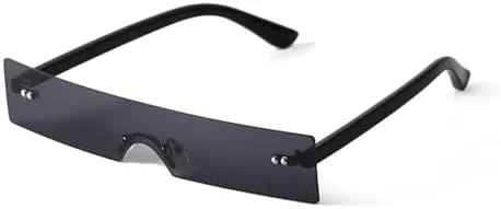 

Винтажные солнцезащитные очки без оправы прямоугольной формы для женщин и мужчин. Ретро солнцезащитные очки без оправы с красными линзами для женщин MTZJH, C1