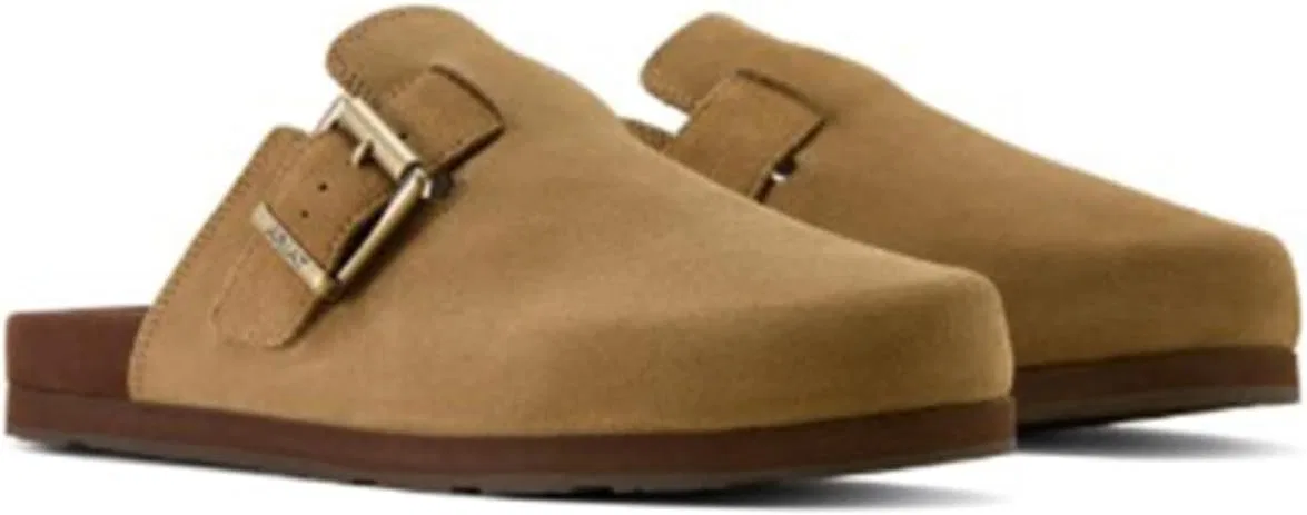Мужские мюли ARIAT в деревенском стиле, Light Brown Suede — фото 4