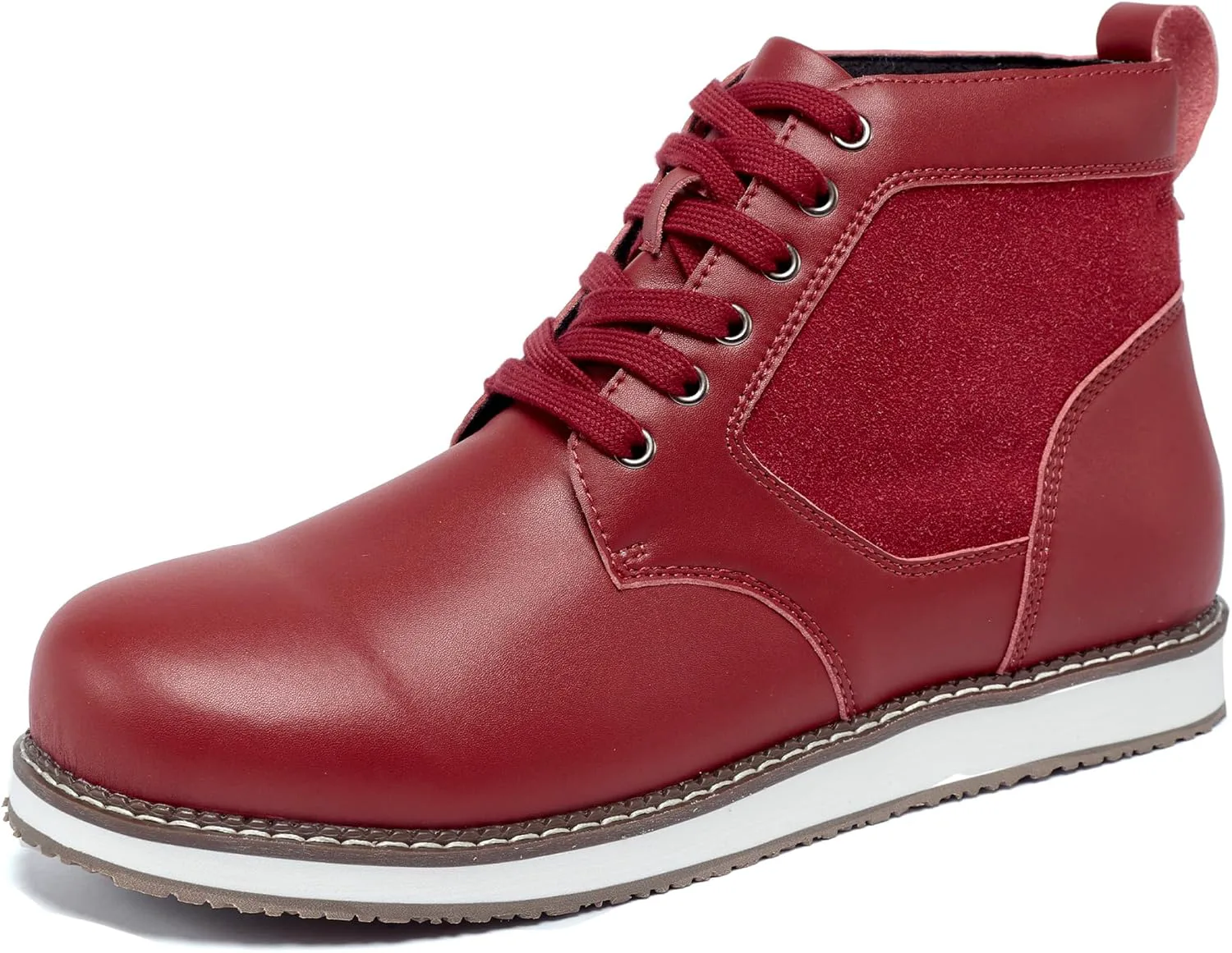 

Мужские кожаные ботинки WURMIUHD, классические, с боковой молнией, водонепроницаемые, противоскользящие, красные