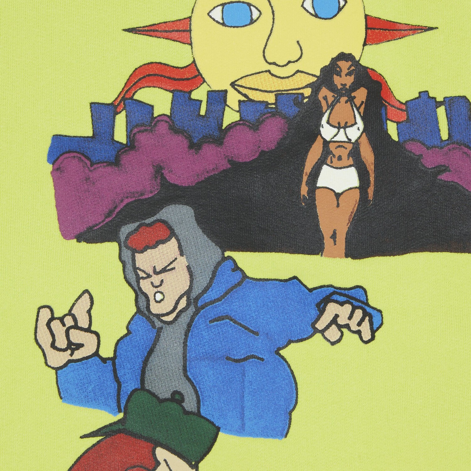 Спортивные штаны Supreme Sunrise кислотно-зеленого цвета — фото 3