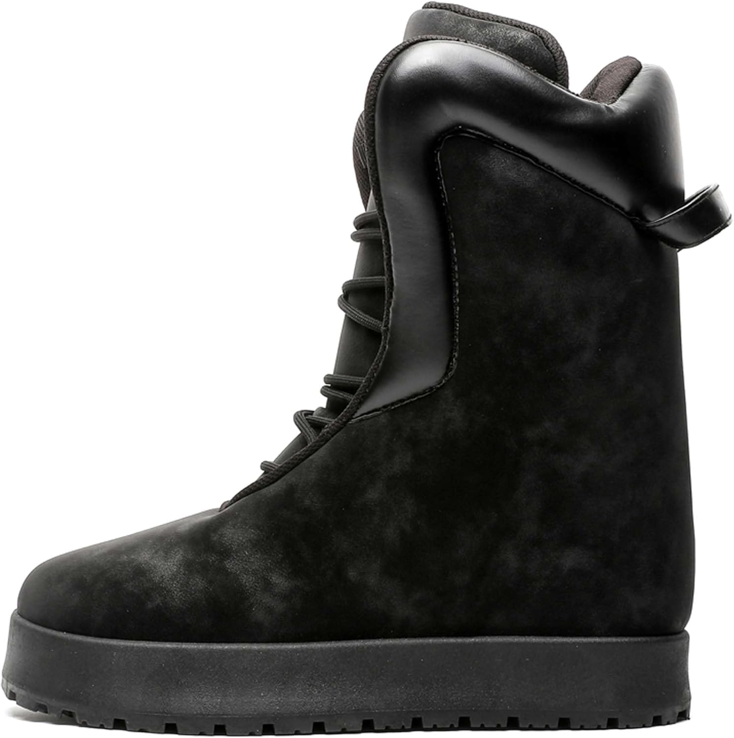 

Мужские зимние походные водонепроницаемые повседневные большие снежные ботинки на платформе с круглым носком Generic, черный