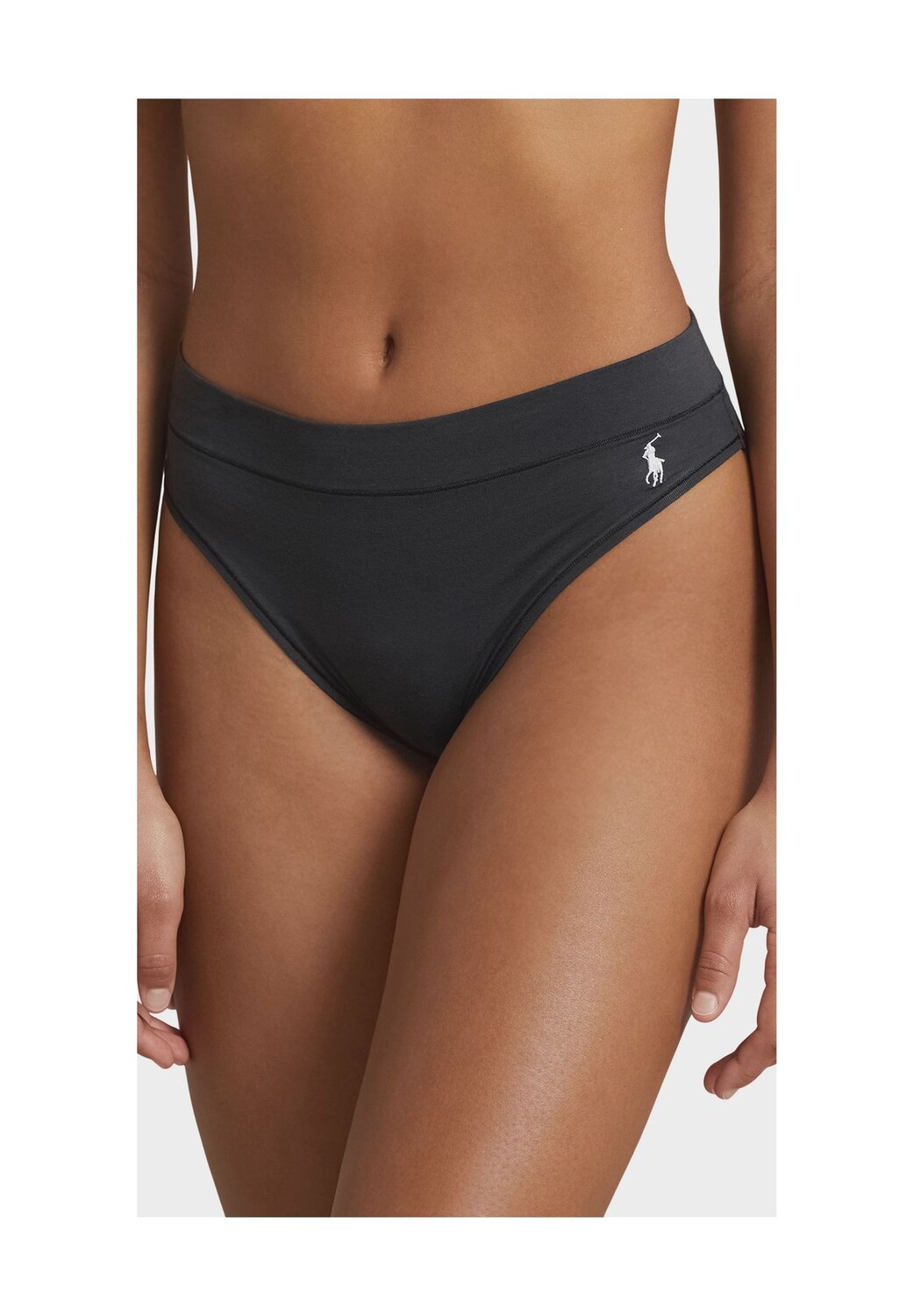 Брюки для джаза из хлопка, с вышивкой, для женщин POLO RALPH LAUREN, цвет Onyx — фото 2