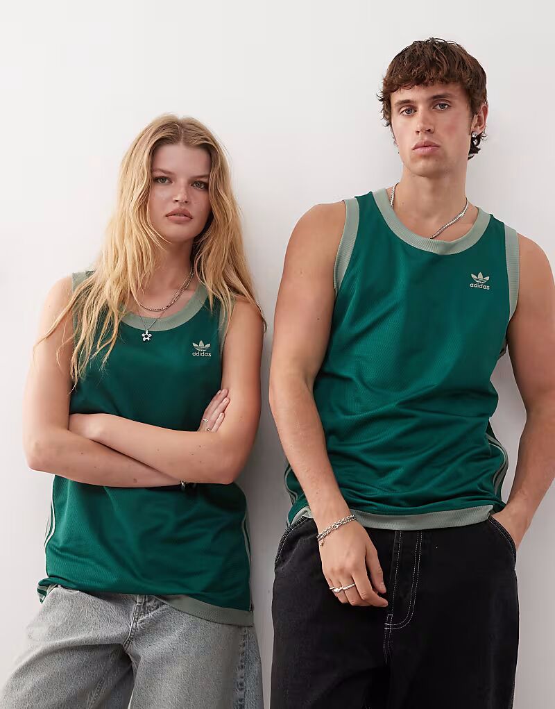 

Майка Adidas Originals mockeylet зеленого цвета